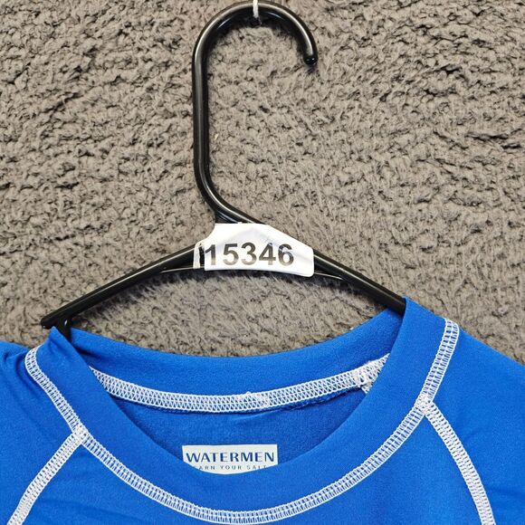 Watermen Rash‎ Guard Shirt Adult Size XL Blue Short Sleeve Instructor - Picture 8 of 8